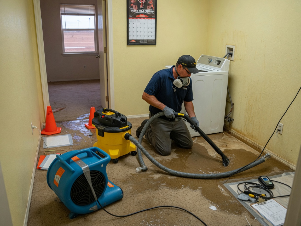 Standing Water Removal After an Appliance Leak in Lubbock, TX