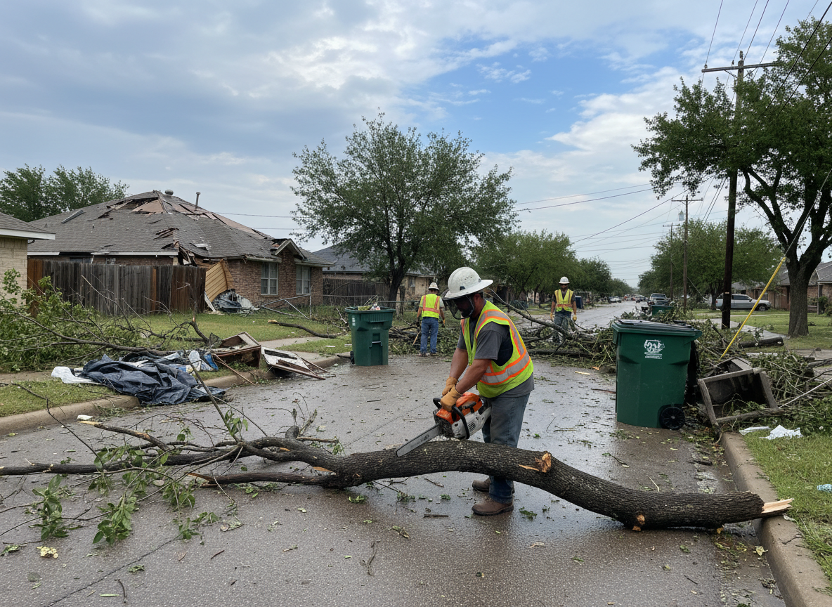 Storm Damage Cleanup in Lubbock, TX