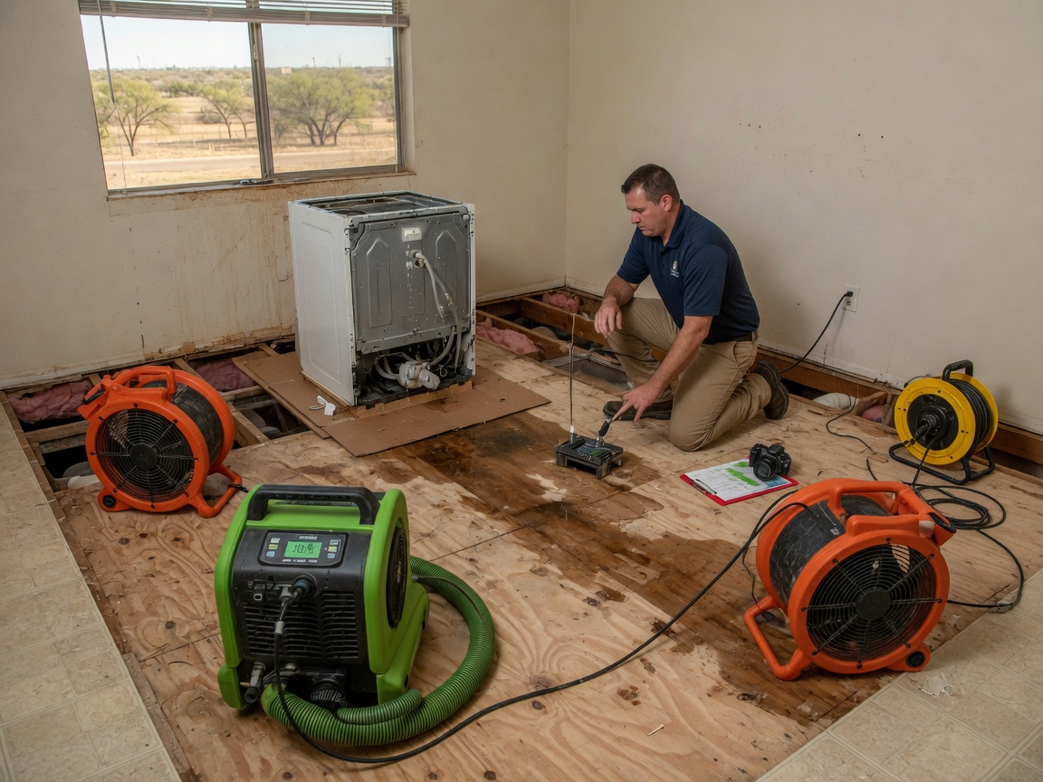 Subfloor Drying After an Appliance Leak in Lubbock, TX