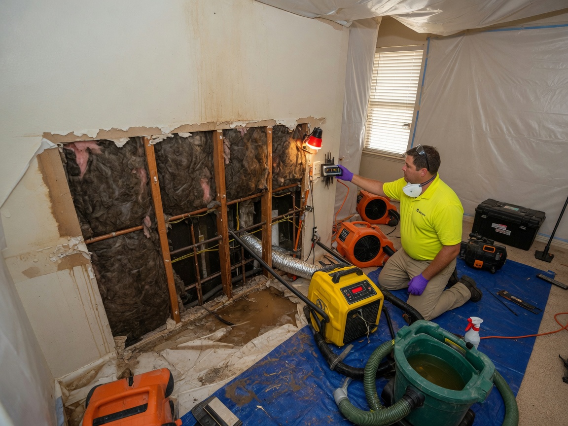 Wet Drywall and Wall Cavity Drying in Lubbock, TX